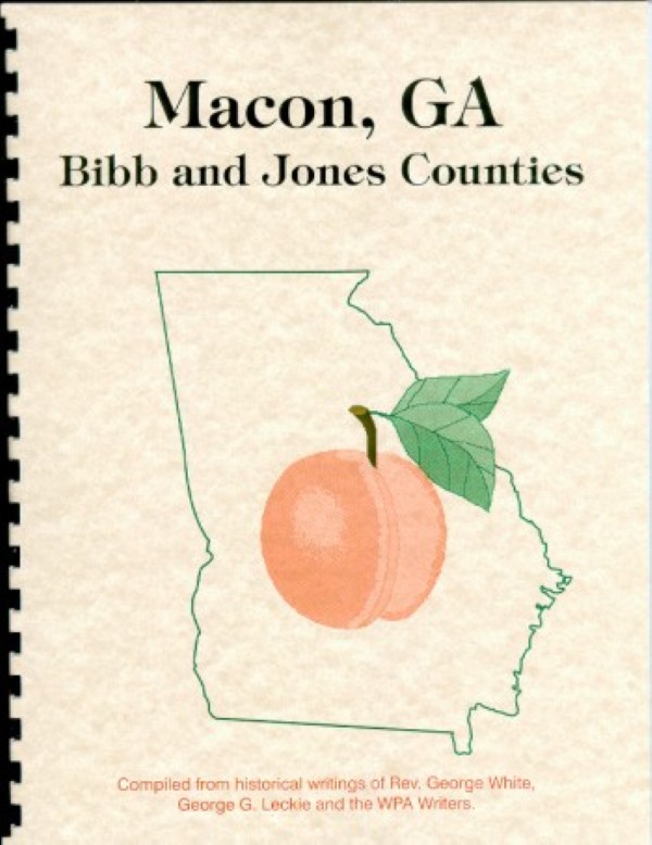 GA Bibb Jones County Georgia Macon Gray Piedmont 1854 White History 