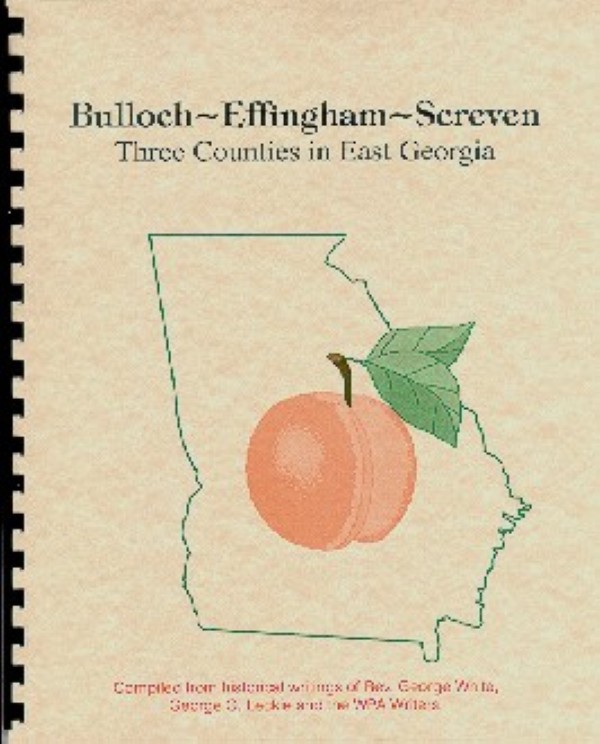 GA Bulloch Effingham Screven County Georgia Ebenezer 1854 White 